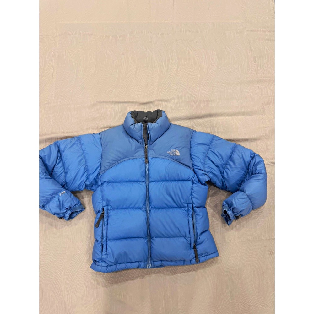 The North Face Women's 700 Fill Down Puffer Jacket Blue/Gray Full Zip Size S